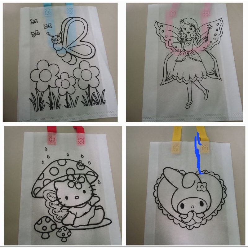 Jual Tas Spunbond Mewarnai Random Motif (Freegift) | Shopee Indonesia