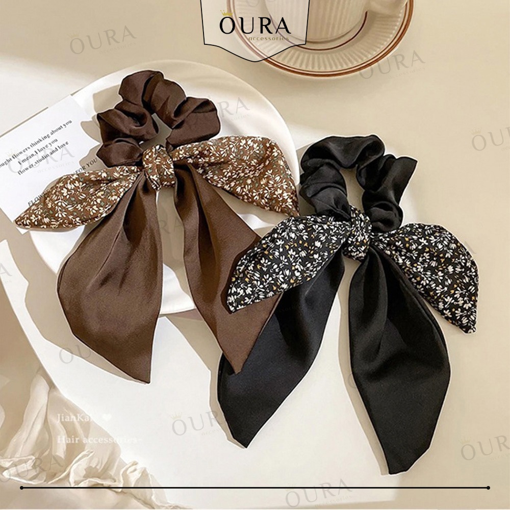 Jual Ikat Rambut Korea Model Scarf Karet Rambut Scrunchie Wanita Dewasa ...