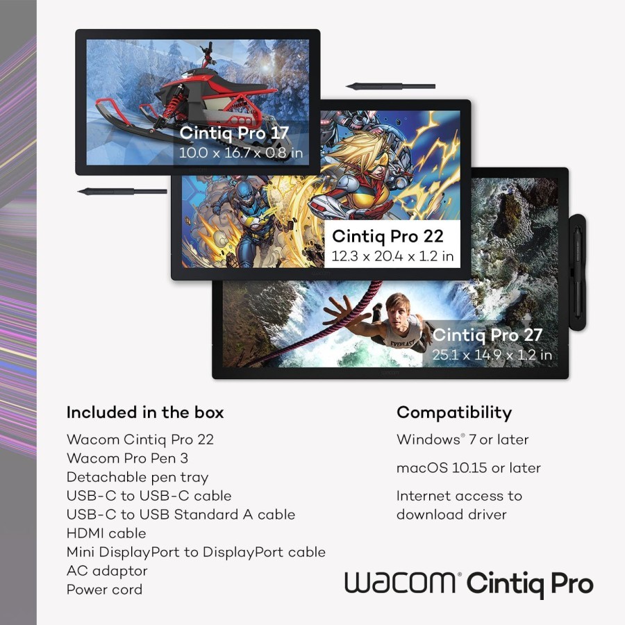 Jual Wacom DTH227K0A Cintiq Pro 22 drawing tablet with screen; 4K UHD ...