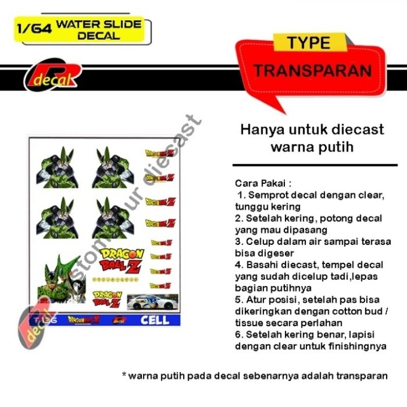 Jual T136 Decal Hotwheels Transparan 1/64 Cell | Shopee Indonesia