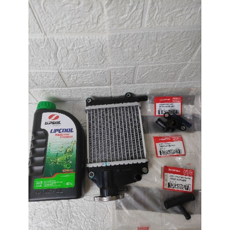 Jual Paket Radiator(KVB)+Air Radiator+Termostat+Selang buat motor Vario ...