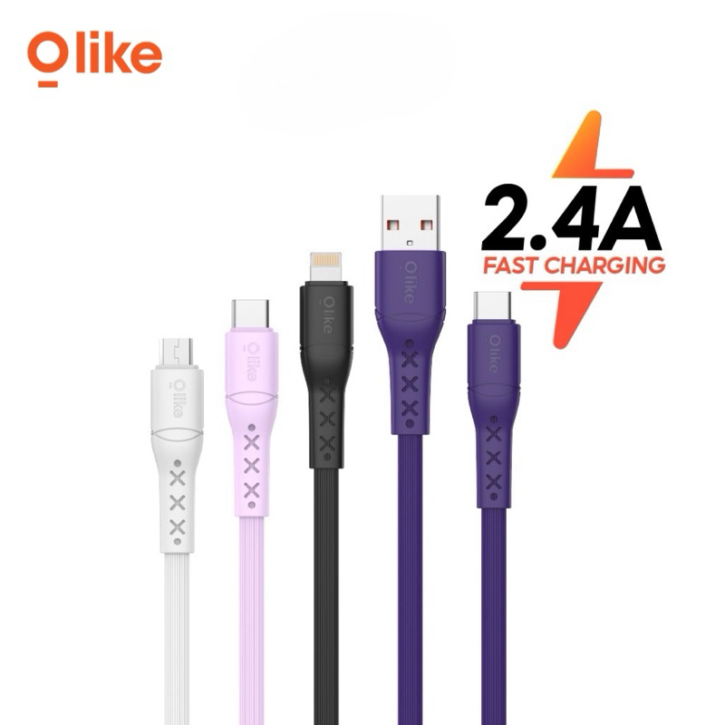 Jual Olike Kabel Data D307 PD2.4A Fast Charging Flat Cable Micro / Type ...
