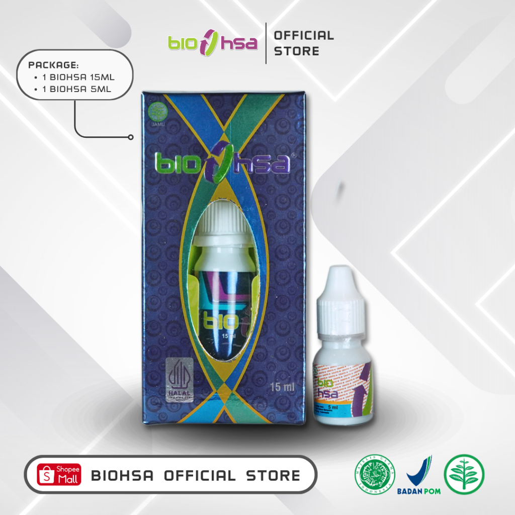 Jual BIO HSA Jamu Tetes Herbal [Paket 1 BioHSA 15ml + 1 Biohsa 5ml ...