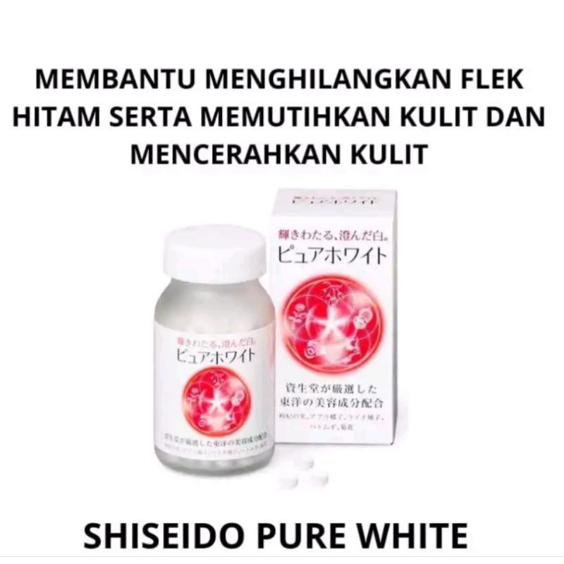 shiseido pure white glutathione Jual SHISEIDO PURE WHITE 240 TABLETS 100% ORIGINAL