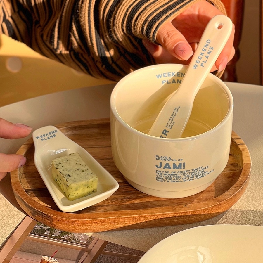 Jual Javaco | Piring Keramik Putih Aesthetic Korea Weekend Plans ...