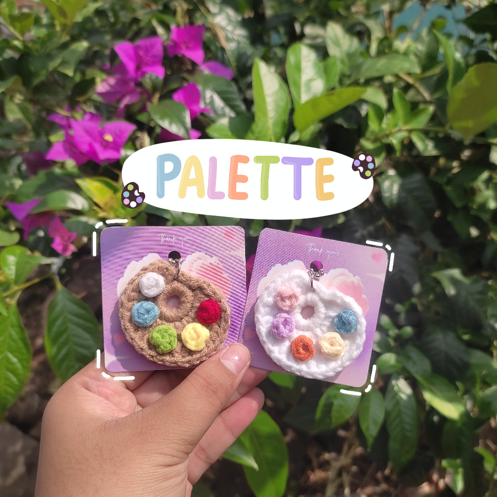 Jual [Handmade] Color Palette Crochet Keychain Gantungan | Shopee Indonesia