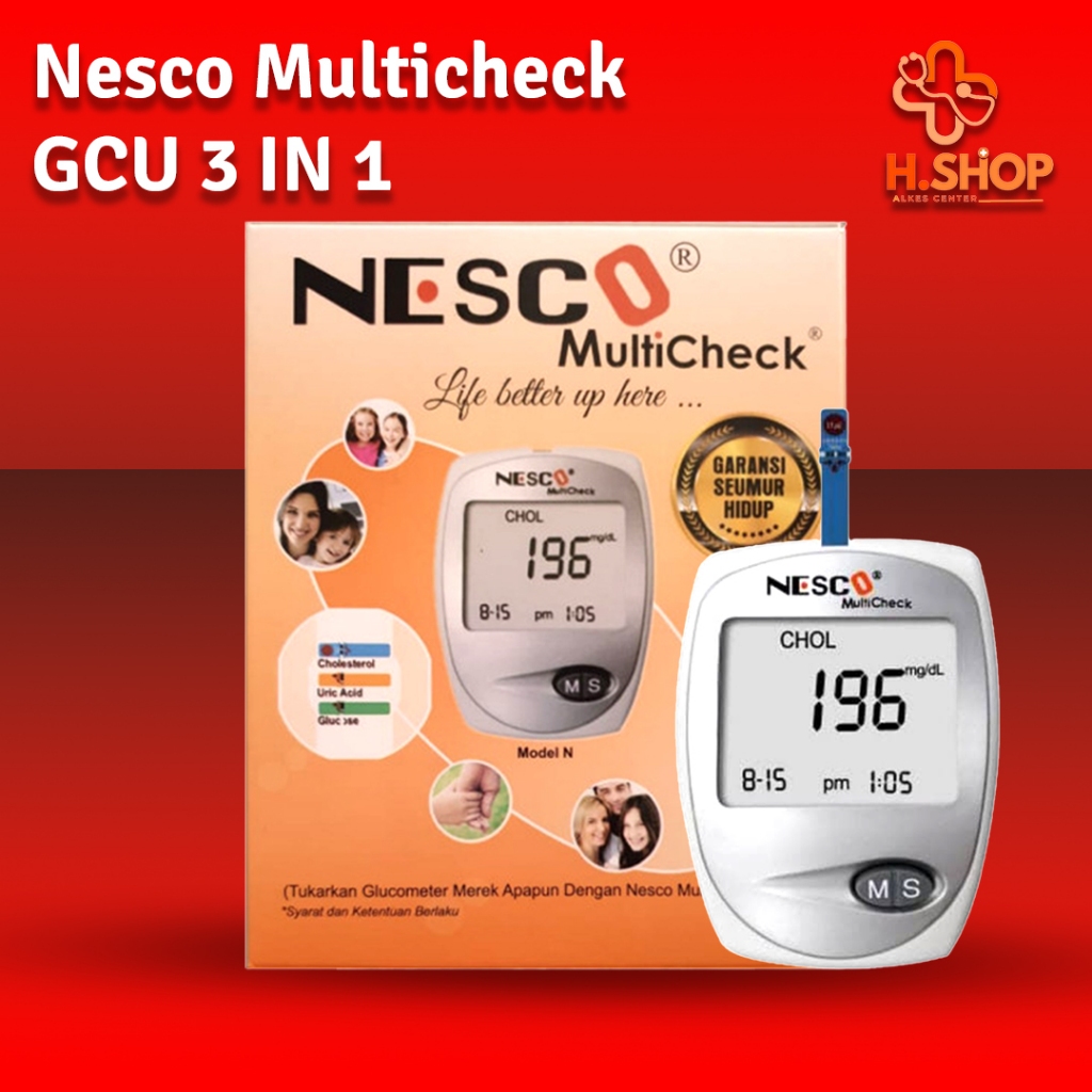 Jual Nesco Multicheck N01 Alat Test Gula darah, Kolesterol, Asam Urat ...