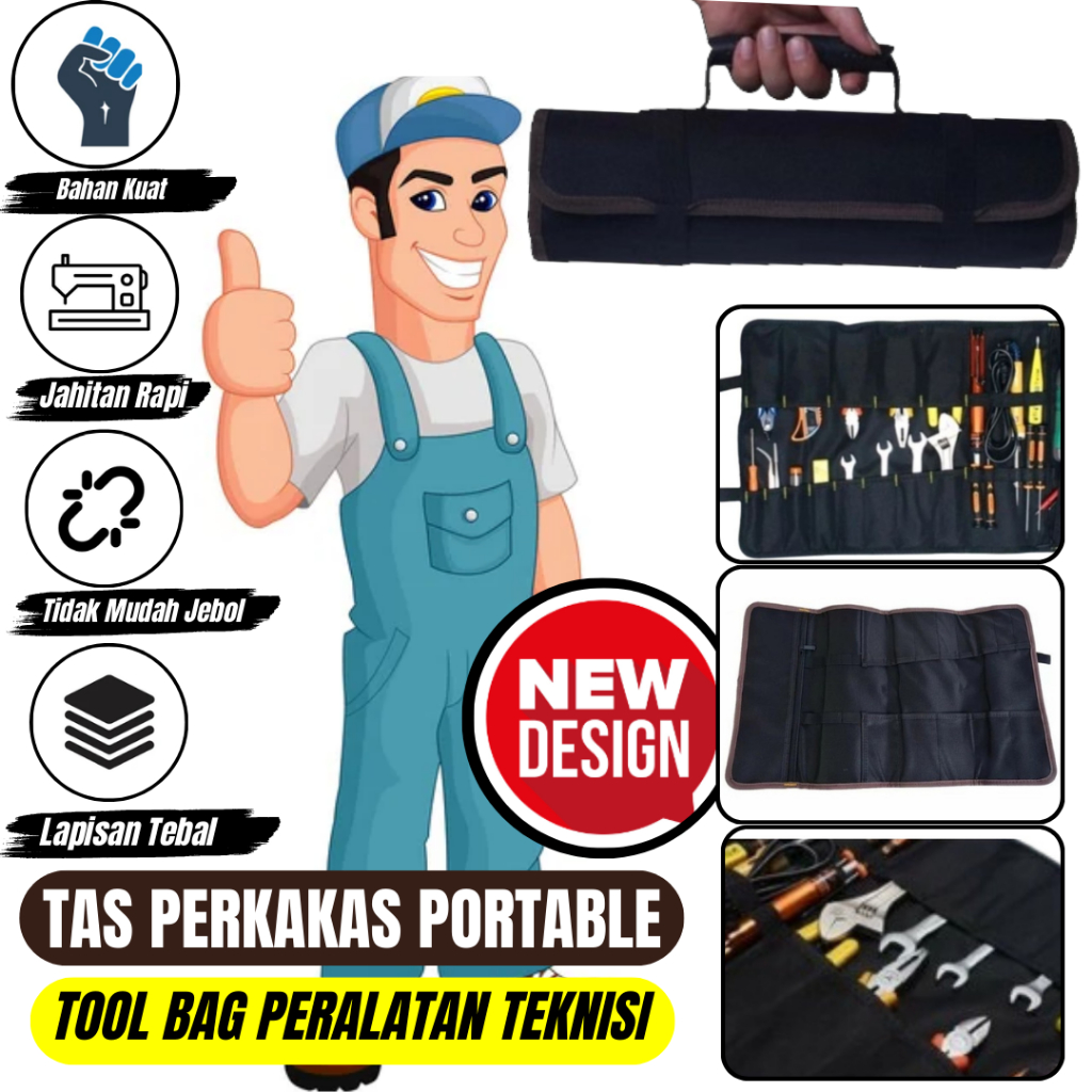 Jual Tas Peralatan Kantong Roll Bag Bengkel Mekanik Montir Teknisi ...