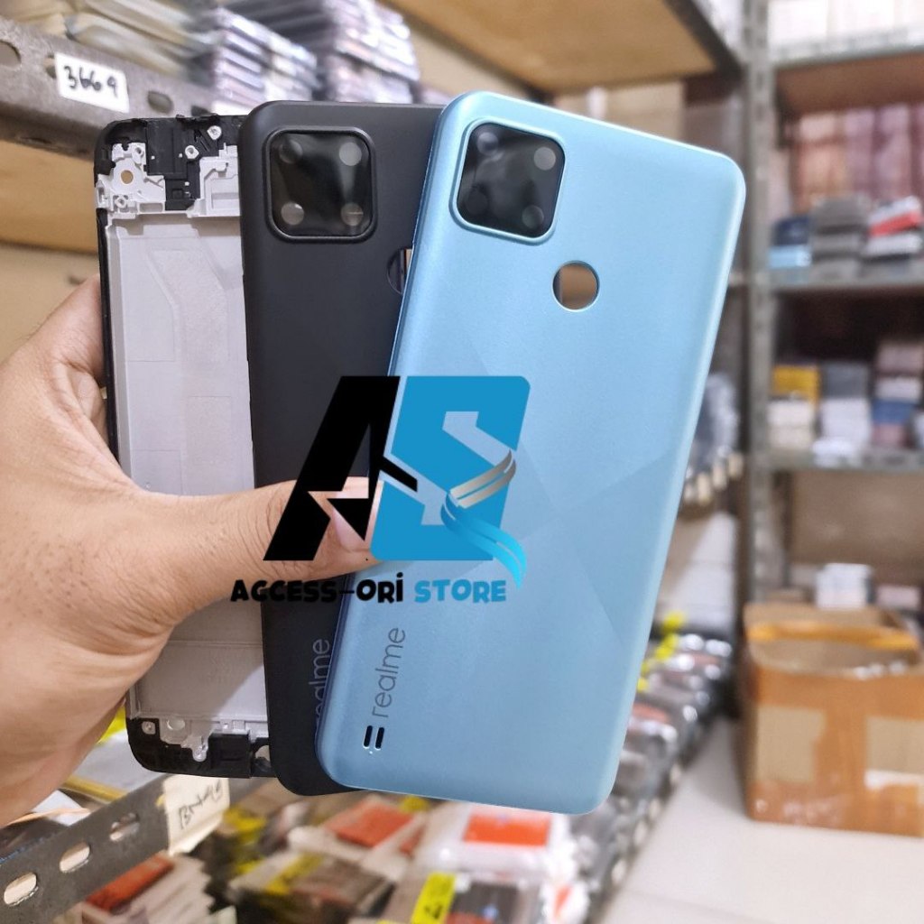 Jual Casing Housing Fullset HP Realme C21Y RMX3261 RMX3263 Backdoor ...