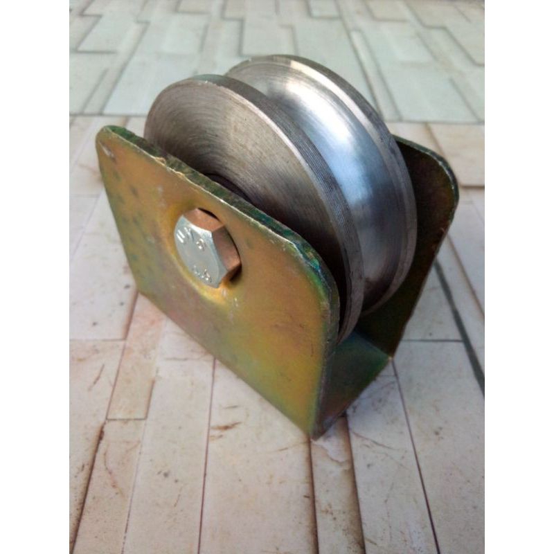 Jual Roda Pagar Besi Super/AS 10cm jenis Rell U (Bulat) dan Rell V ...