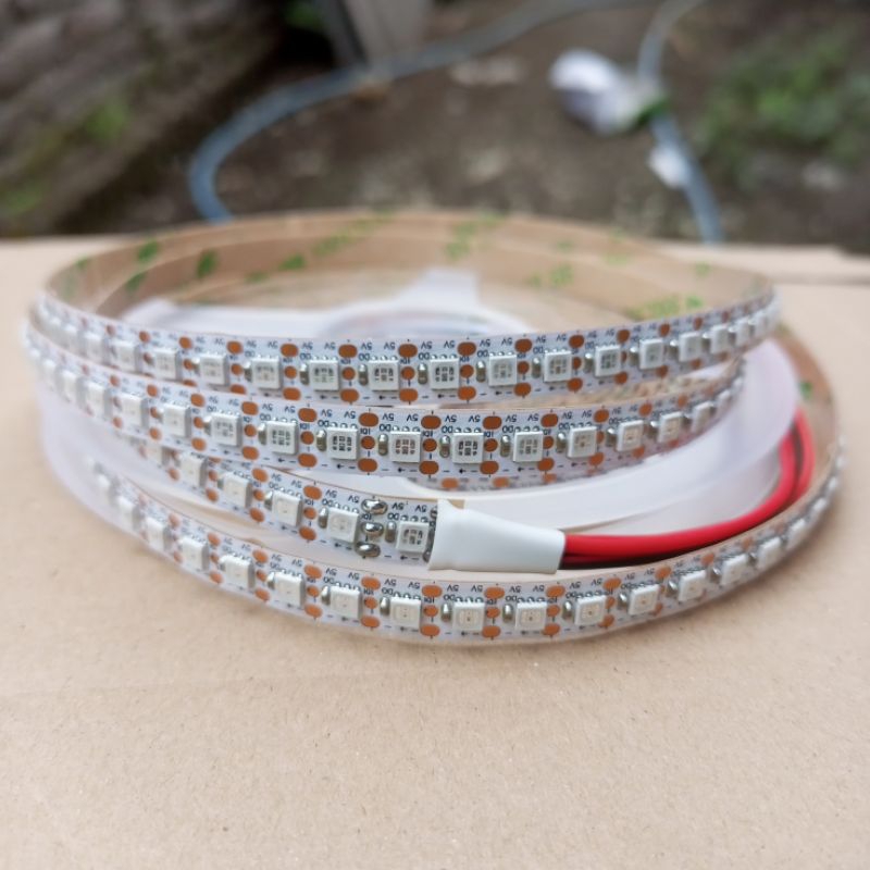 Jual Ws2812 8mm SMD 3535 144 LED / M 5v Addressable LED strip RGBIC ...