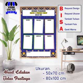 Jual Banner Spanduk Mmt Jadwal Pelajaran Dengan Design Batik Shopee Indonesia