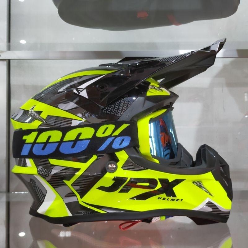 Jual helm jpx cross x35 yellow plus 100 persen terbaru | Shopee Indonesia