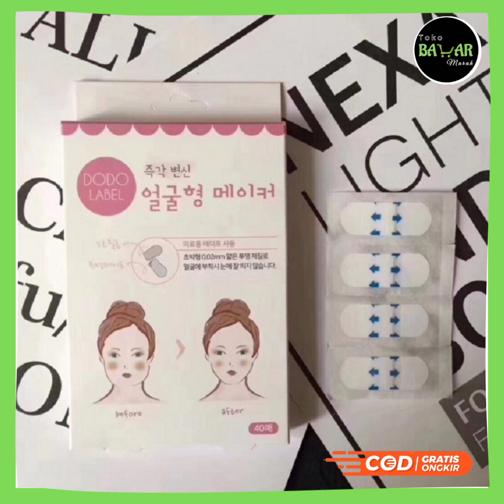 Jual Dodo Label Face Lift Tape For V Shape / Stiker Penirus Pipi Wajah ...