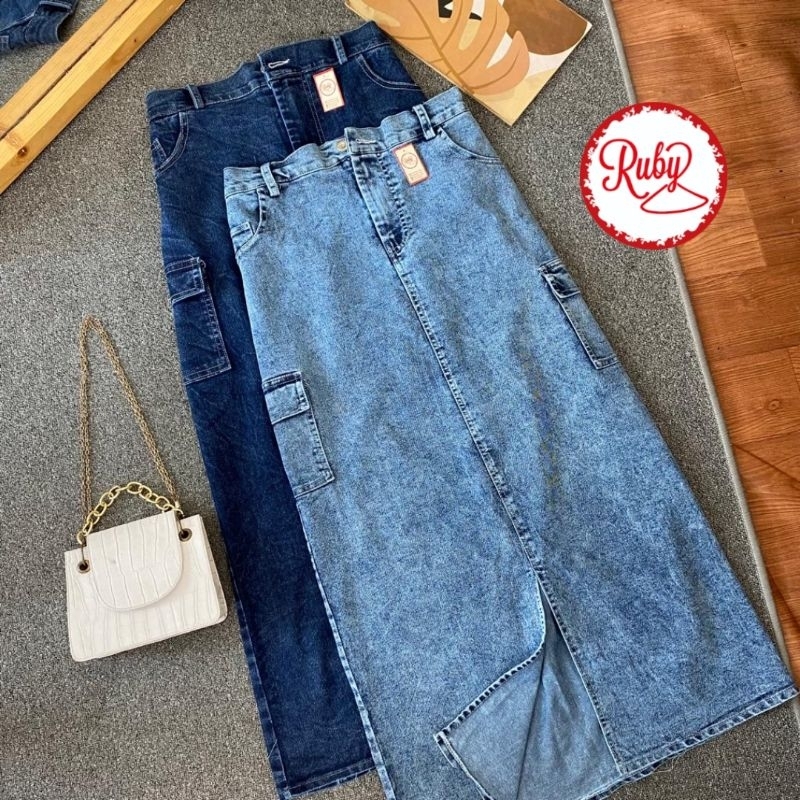 Jual ABBY ROK CARGO JEANS | Shopee Indonesia