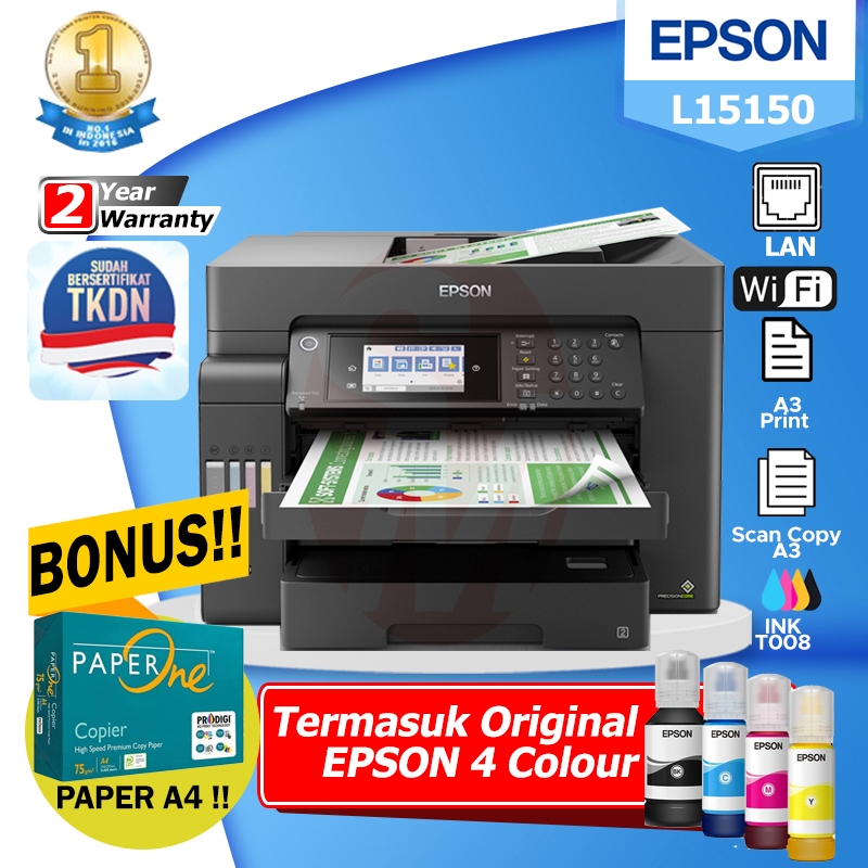 Jual Printer Epson L 15150 A3 Print Scan Copy Wireless Shopee Indonesia 7523