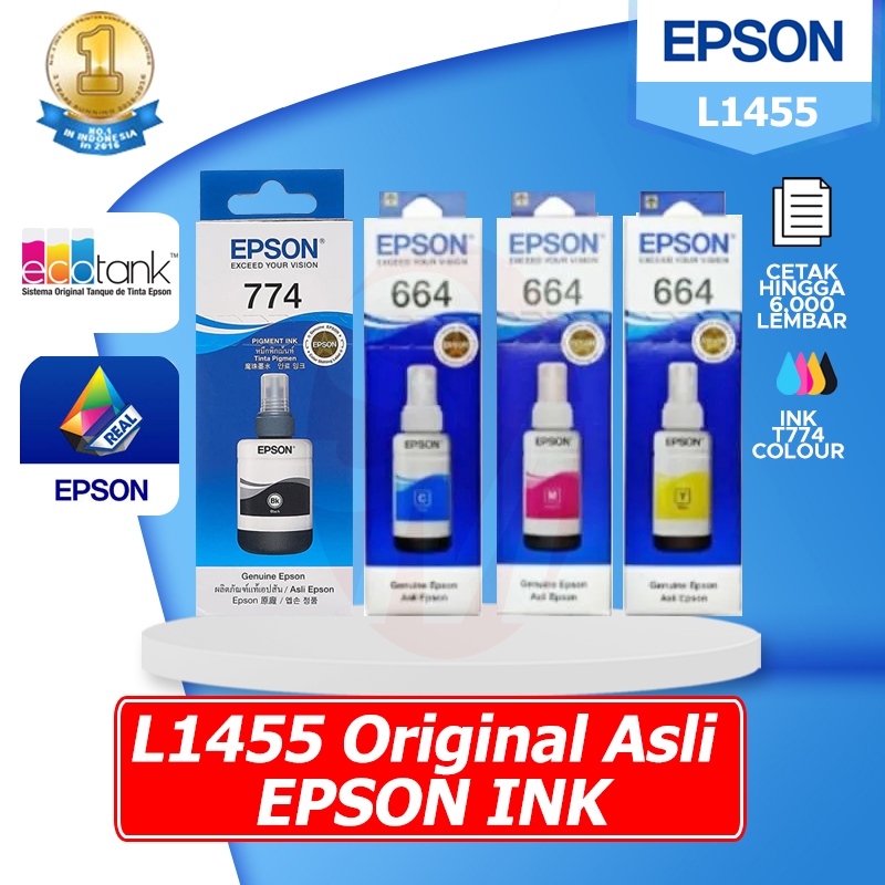 Jual EPSON Tinta Printer L 1455 ( 1Set) | Shopee Indonesia