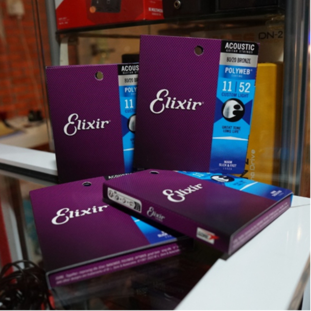 Jual Elixir Polyweb Acoustic Guitar Strings 11 - 52 | Shopee Indonesia