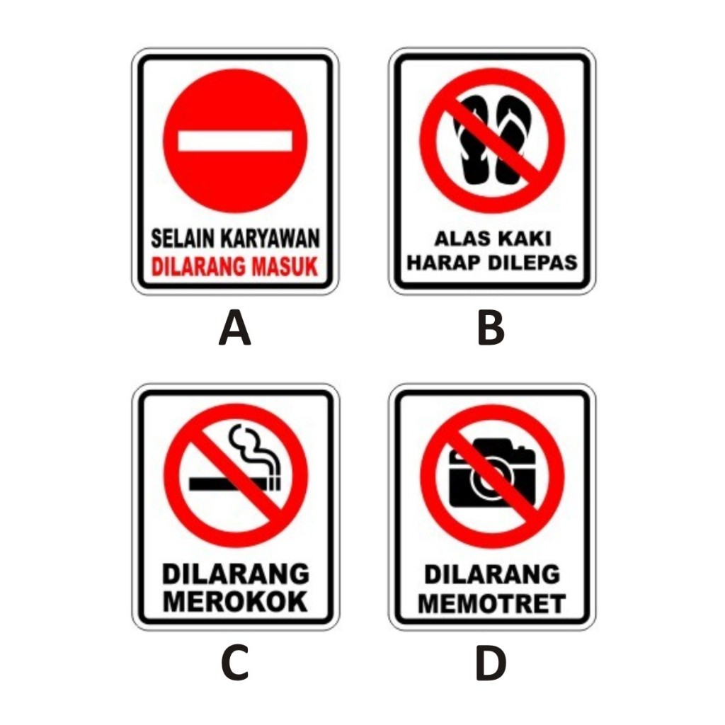 Jual Stiker Rambu - Rambu Petunjuk / Sticker Safety Sign | Shopee Indonesia
