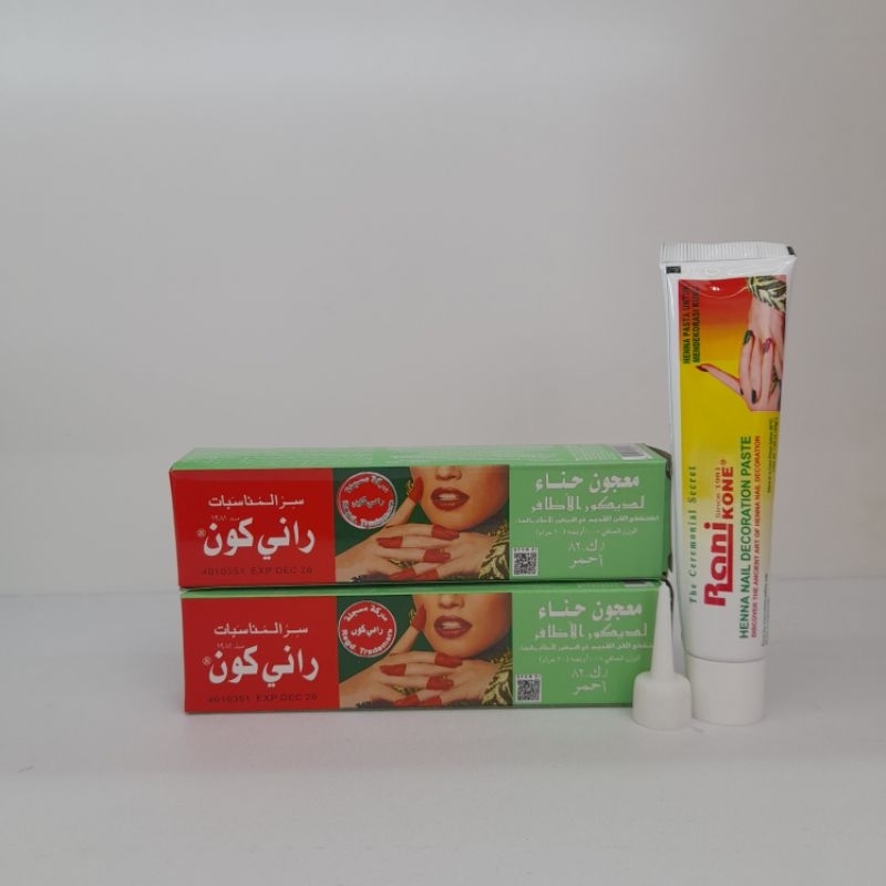 Jual Rani Henna Nail Decoration Paste RK-82 merah 30gr,(ecer) | Shopee ...