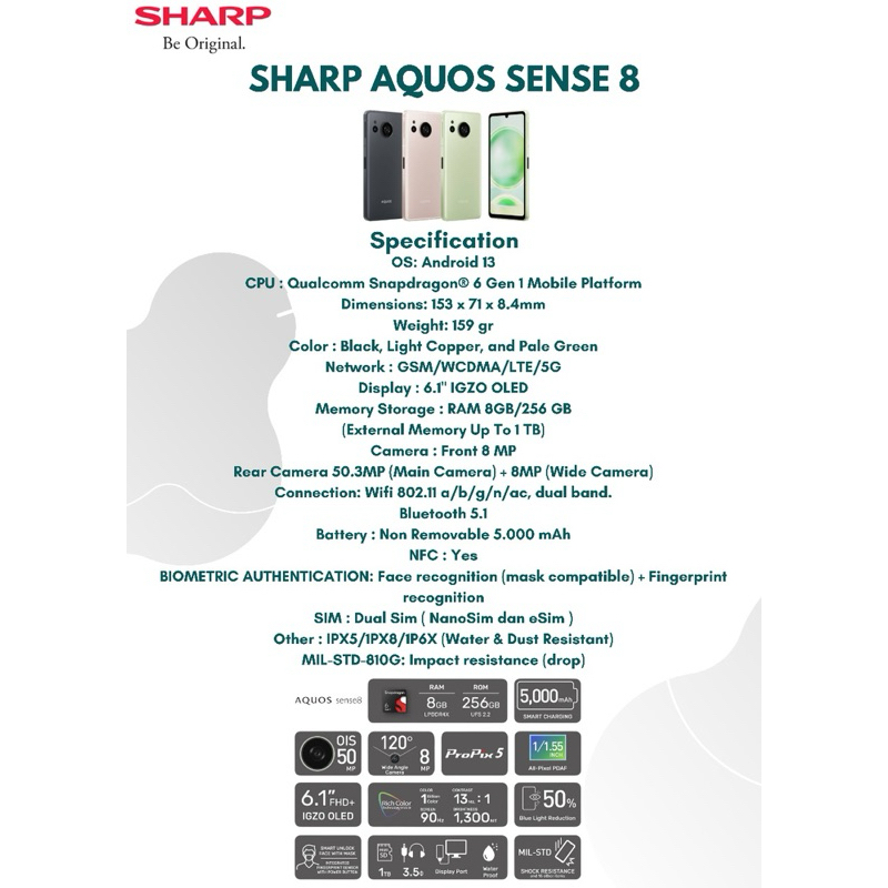 Jual SHARP AQUOS SENSE 8 | Shopee Indonesia