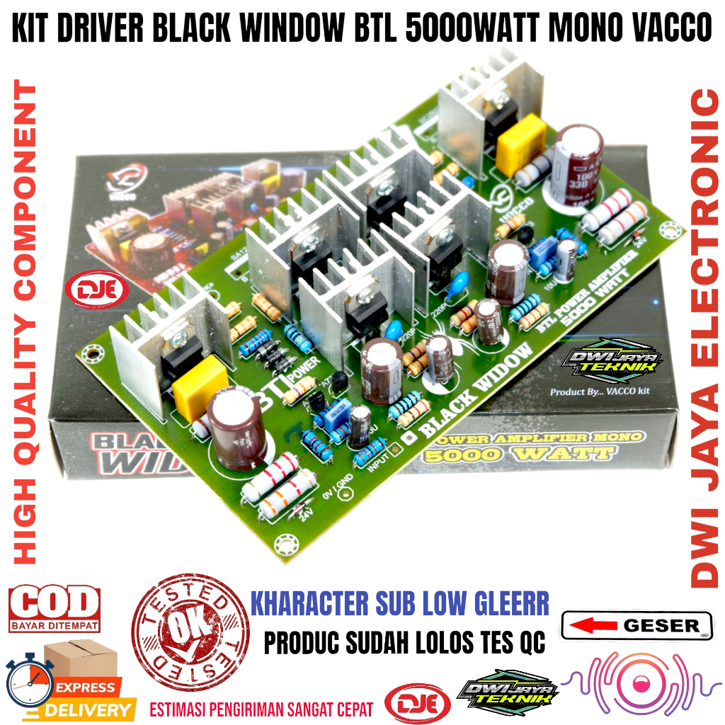Jual Kit Driver Black widow BTL 5000W Power Amplifier SAFARI BTL Vacco ...