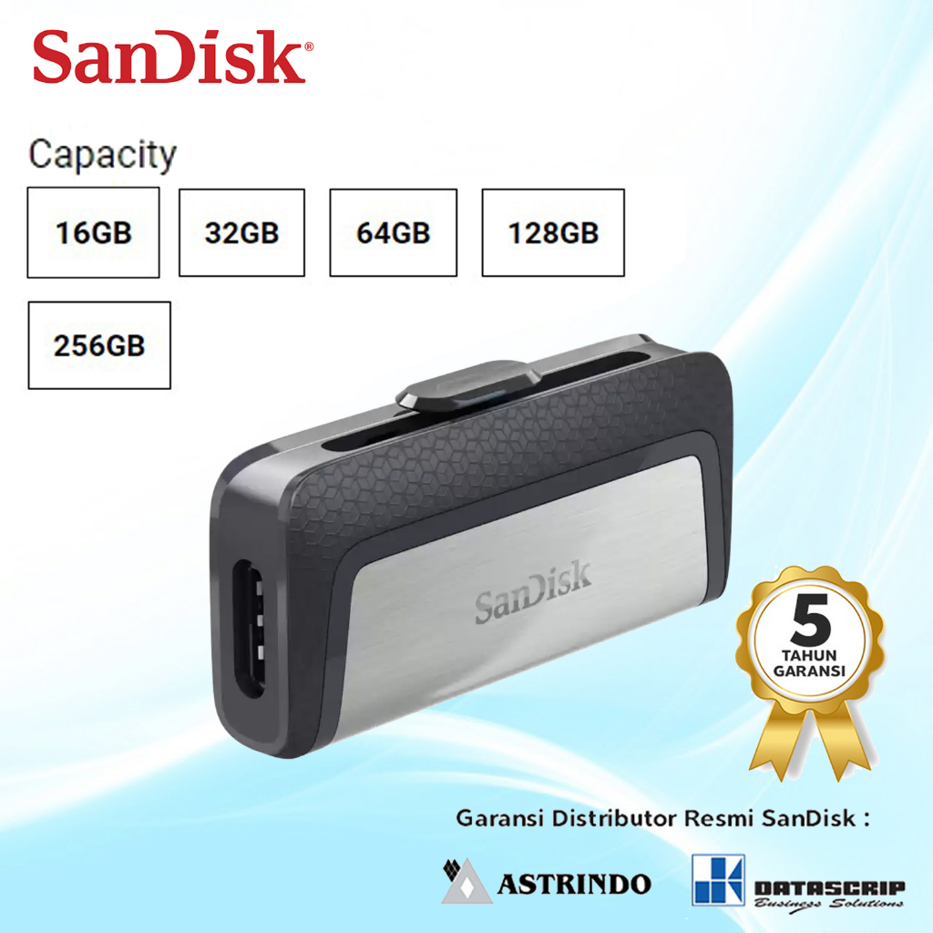 Jual Flashdisk OTG Type C 32GB | 64GB | 128GB | 256GB SanDisk Dual ...