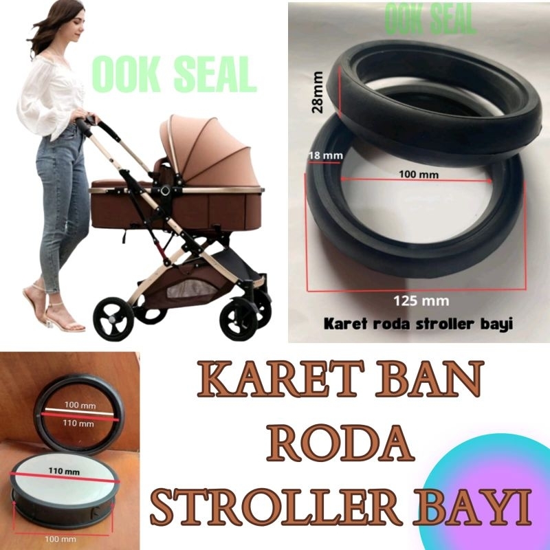Jual KARET BAN RODA STROLLER BAYI UNIVERSAL WHEELLER / RODA BAN ...