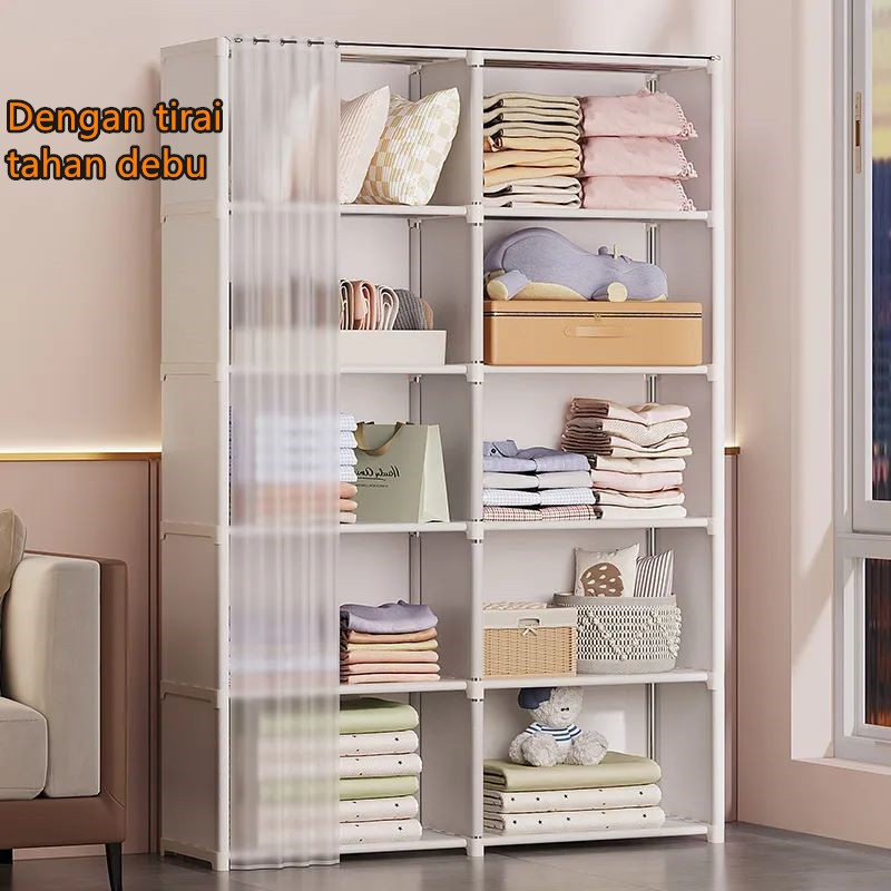 Jual Lemari Pakaian/Rak Terpisah/Rak Penyimpanan/Rak Buku Multi -Layer ...