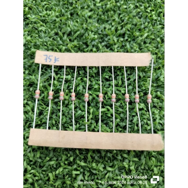 Jual 10pcs resistor ukuran 75K 1/8watt | Shopee Indonesia