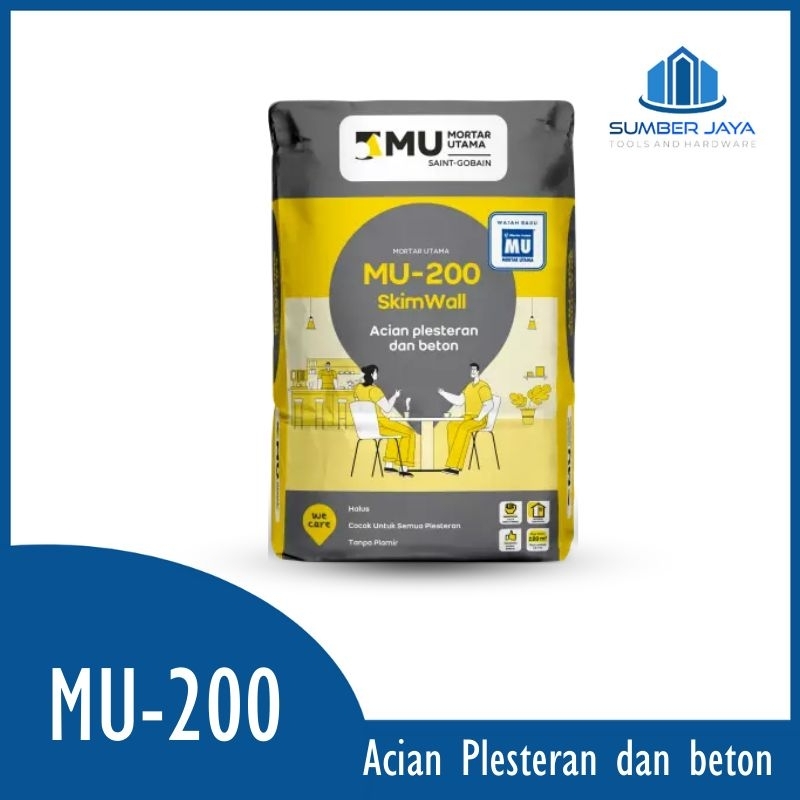 Jual Semen Mortar Utama MU-200 Untuk Acian Plesteran dan beton repack 1 ...