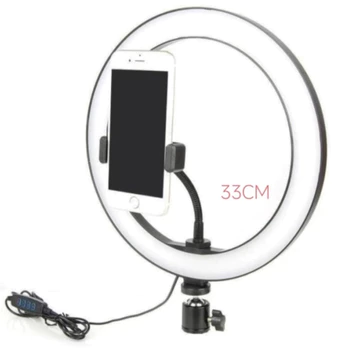 Ring Light 33CM LED Tanpa Tripod – Lampu Selfie Makeup Live Streaming