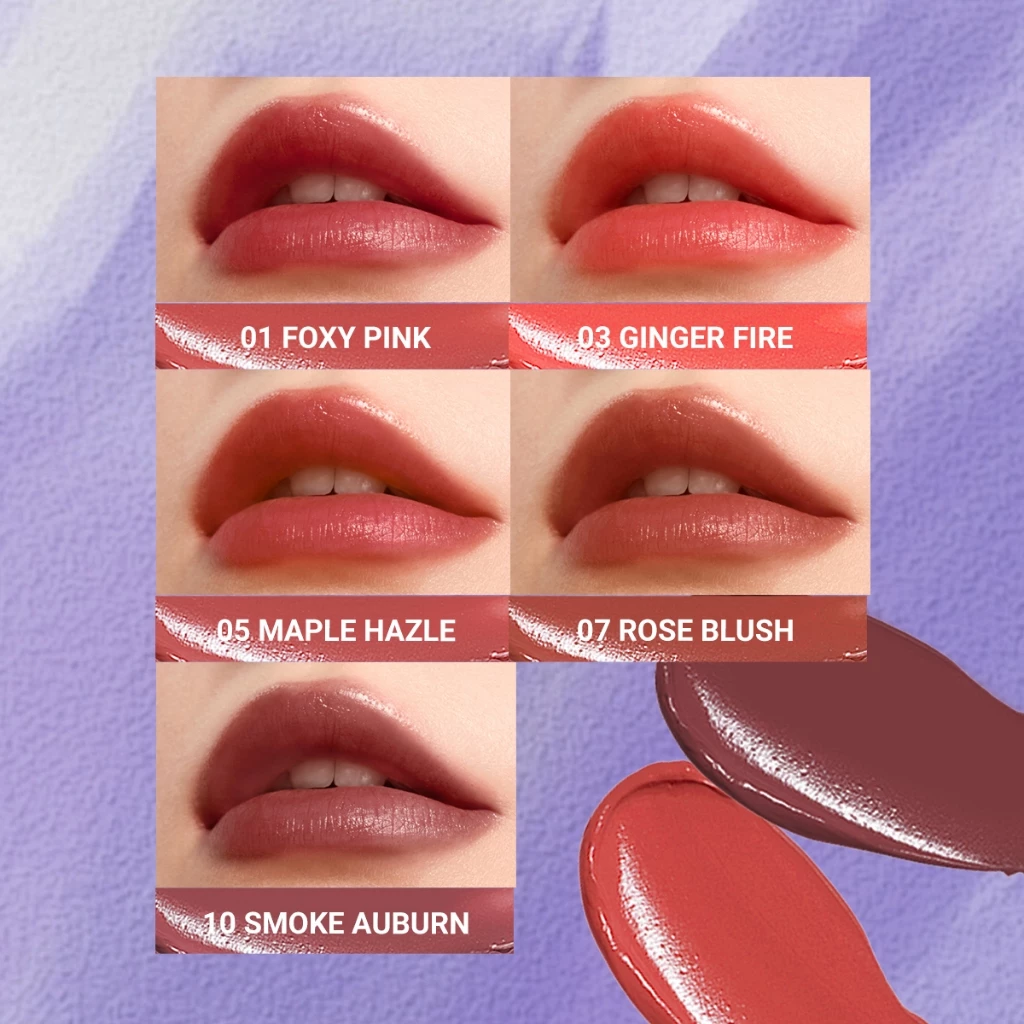 Lip Glaze Lipstick Balm Dazzle Me untuk Melembabkan Bibir dan Berpigmentasi Tinggi Glossy