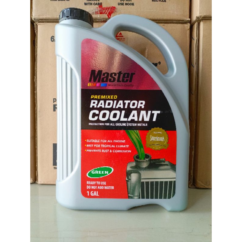 Jual Master Radiator Coolant Premixed 4Liter/Air Radiator Master 4Liter ...