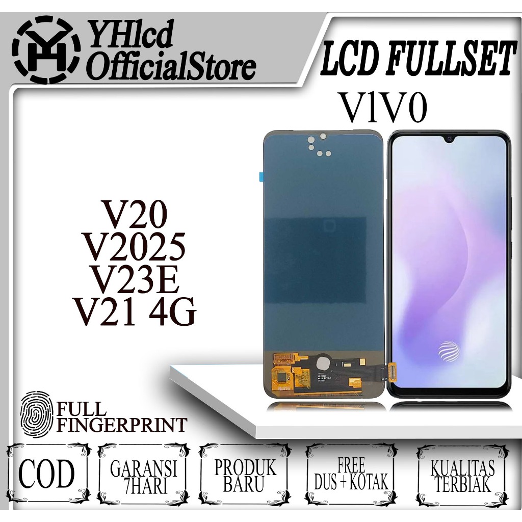 Jual LCD FULLSET TOUCHSCREEN VIVO V20 V2025 / V23E / V21 4G ...