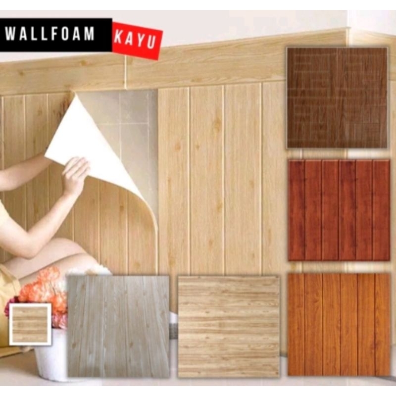 Jual INSTANT DENPASAR wallpaper 3d foam kayu | Shopee Indonesia