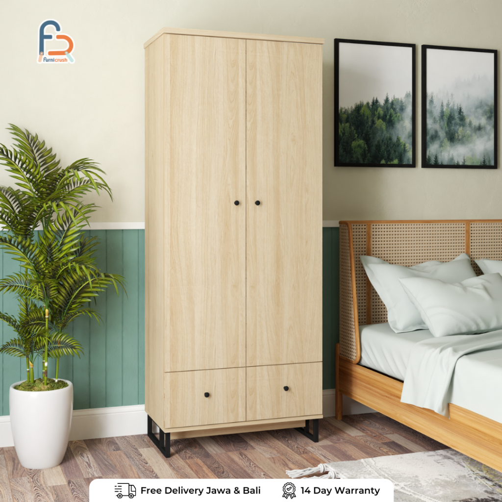 Jual Furnicrush Lemari Pakaian 2 Pintu / Lemari Besi / Lemari Baju ...