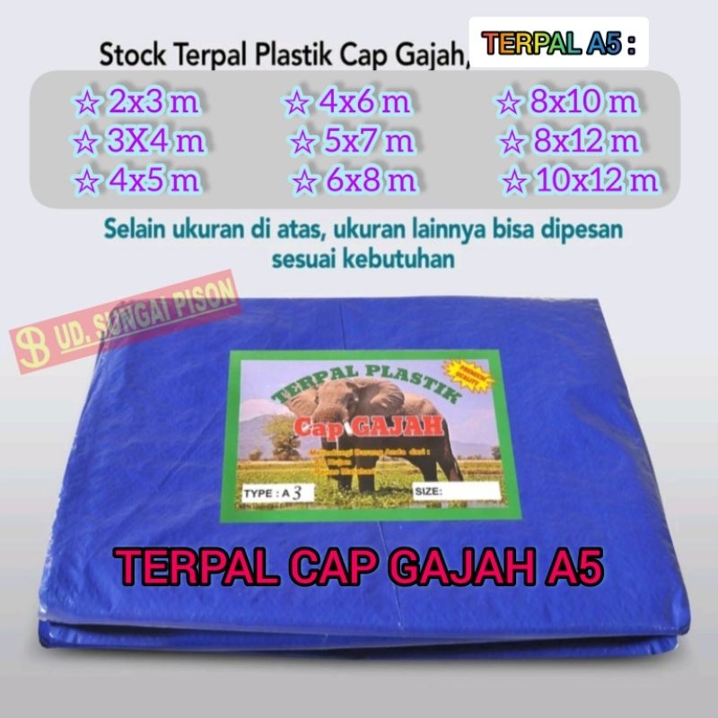 Jual TERPAL PLASTIK CAP GAJAH A5 4x6 meter TEBAL SEDANG GROSIR | Shopee ...