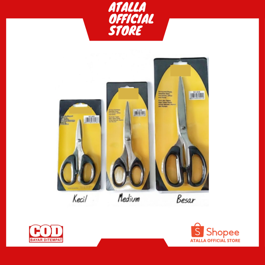 Jual Scissors Paper Gunting Kertas Plastik Size S - M - L Stainless ...