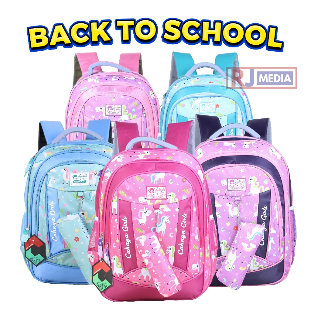 Jual Ransel Sekolah Anak Perempuan Gendong Kuda Pony Tas Unicorn Tosca ...