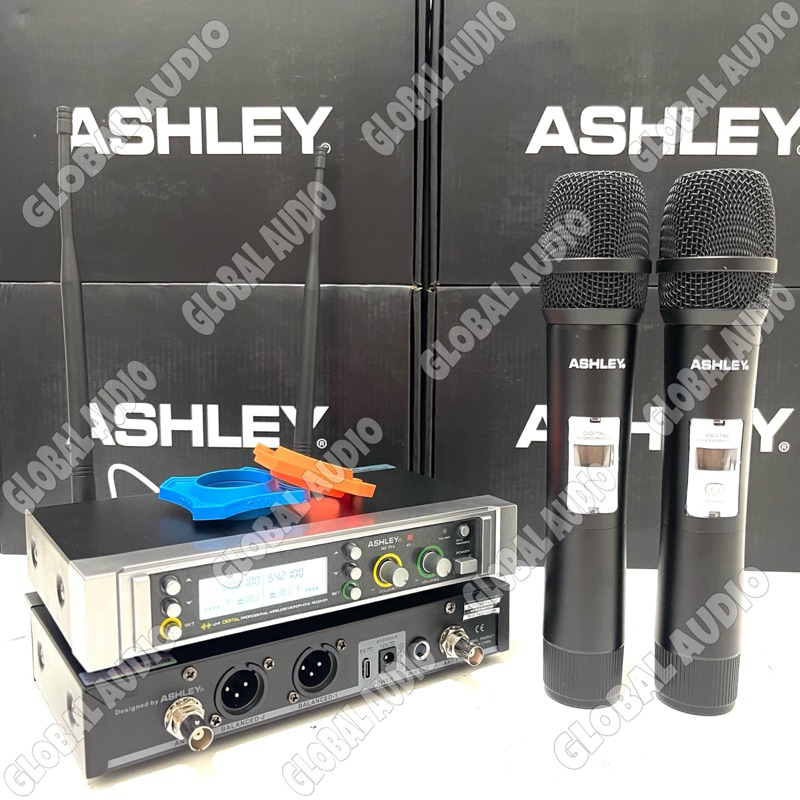 Jual Mic Wireless Ashley MC PRO Black Original 2bh Microphone Wireless ...