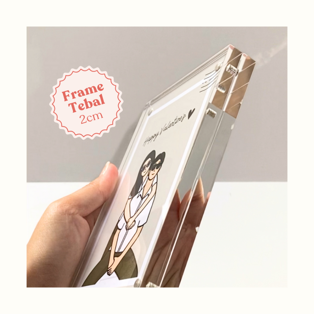 Jual [Iris Frame] 4R Custom Illustration Acrylic Frame - Dua Sisi ...