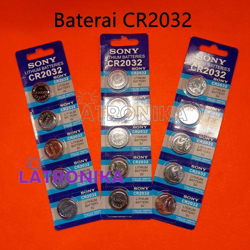 Jual Baterai CR2032 Sony Battery RTC Timbangan Badan Batere Kalkulator ...