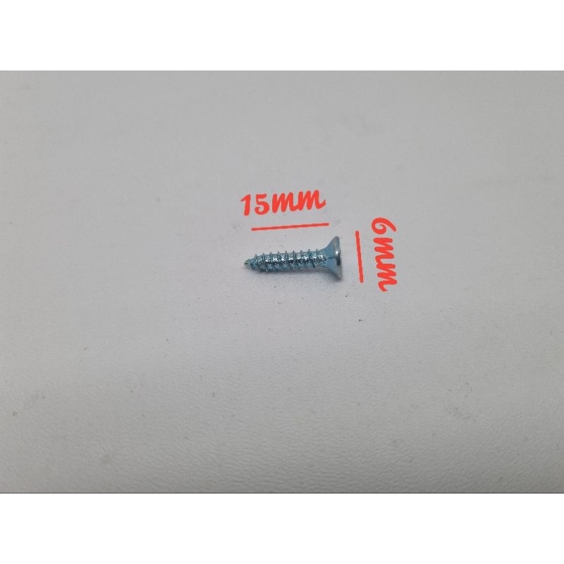 Jual skrup kayu kepala rata 6 mm / baut cacing 6mm - 100pcs | Shopee ...
