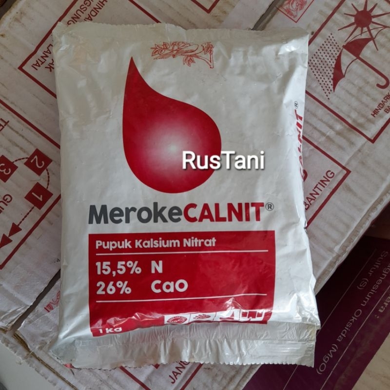 Jual pupuk calsium nitrat meroke calnit kemasan 1kg kandungan :N 15%CaO ...