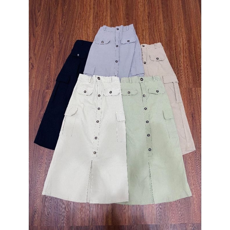 Jual Rok Cargo Soft Jeans | Rok Cargo Chinos Wanita | Rok Polos ...