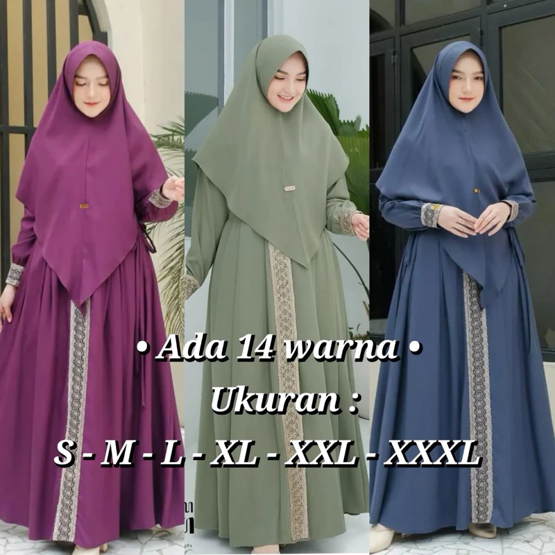 Kanaya Gamis Syari Plus Khimar Big Size
