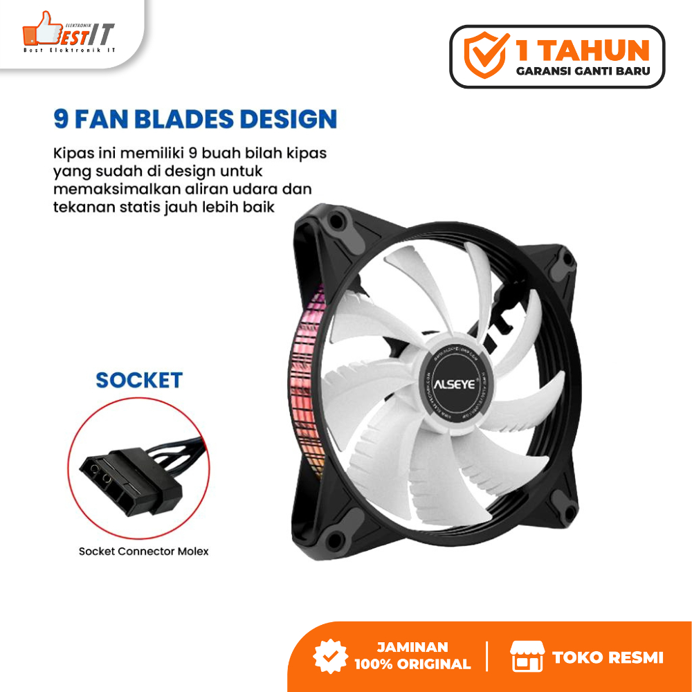 Jual FAN RGB ALSEYE FB120 12CM / FAN CHASING RGB / FAN CASING 12CM ...