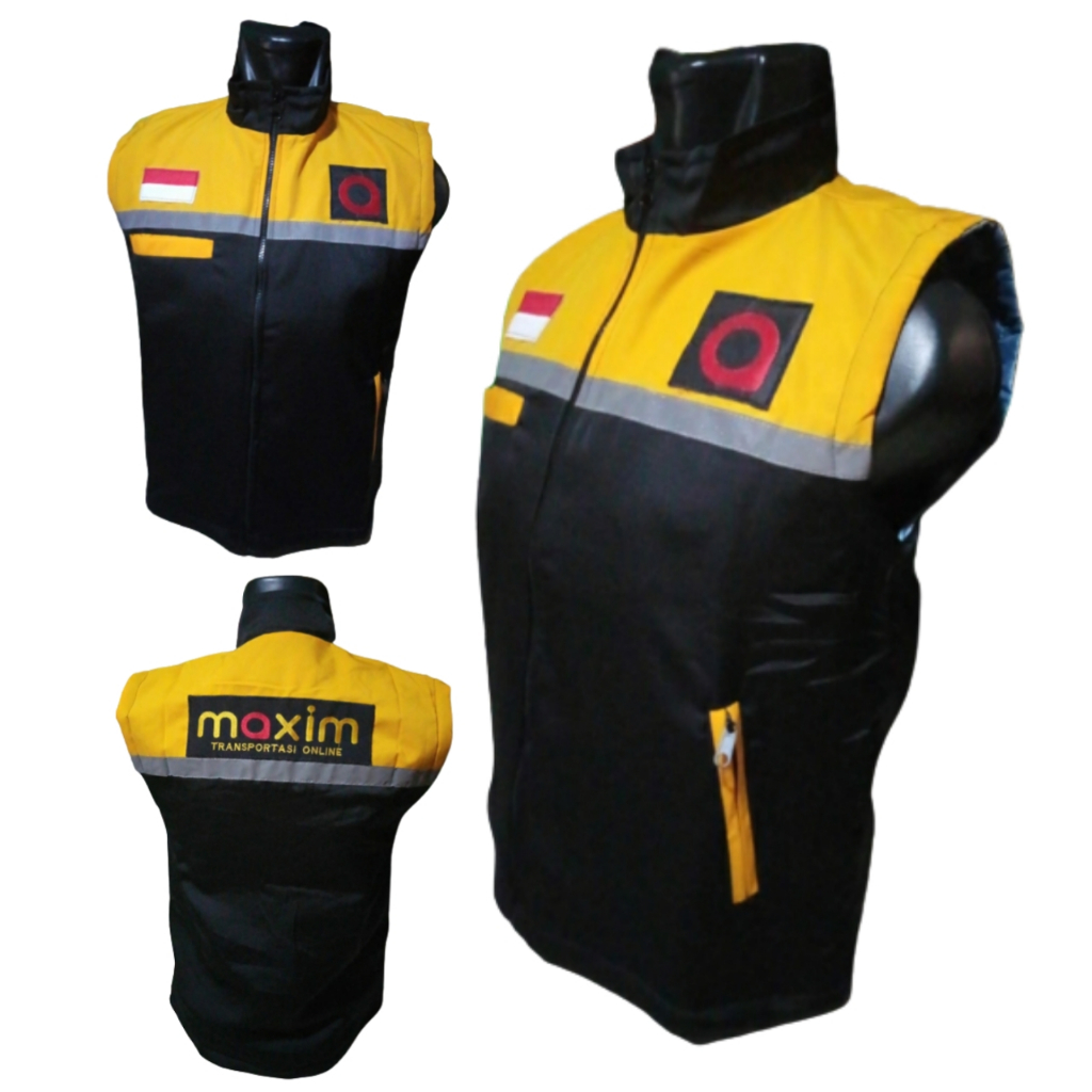 Jual Rompi Maxim Driver Terbaru Waterproof Full Bordir List Menyala ...