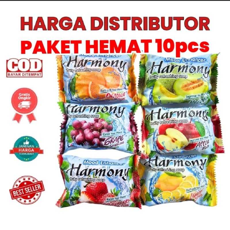Jual PAKET 10PCS SABUN HARMONY MIX VARIAN RASA | Shopee Indonesia